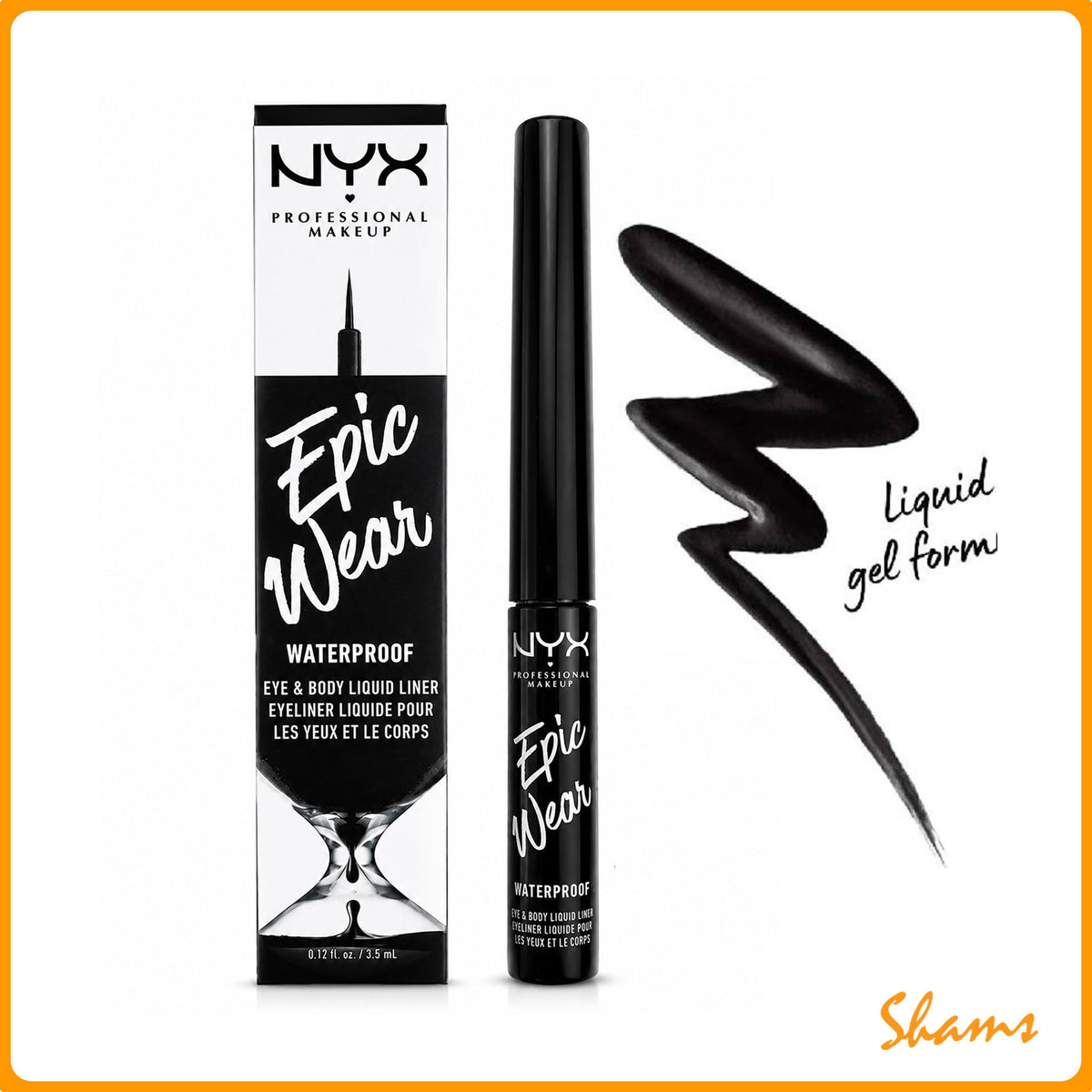 NYX Epic Wear Eye & Body Liquid Liner 3.5ml - EWSPLL01 Black