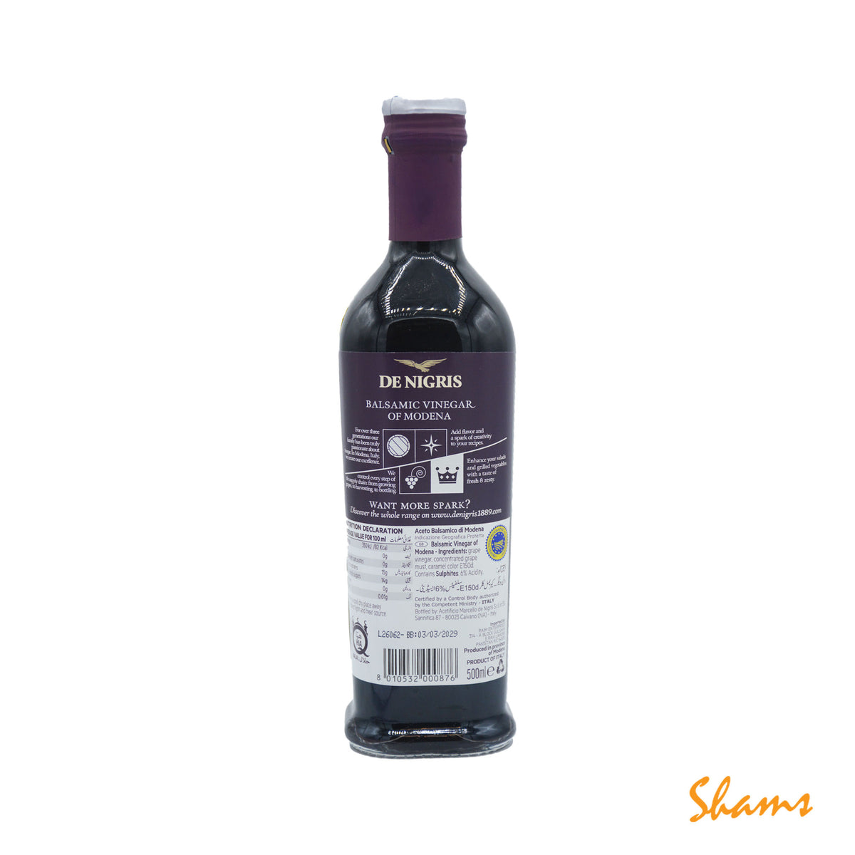 De Nigris Balsamic Vinegar of Modena 500ml