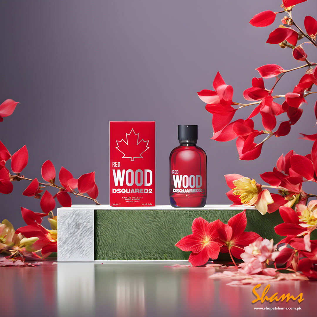 Dsquared2 Ladies Red Wood EDT 100ml - Shams Shopping Centre Dsquared2  