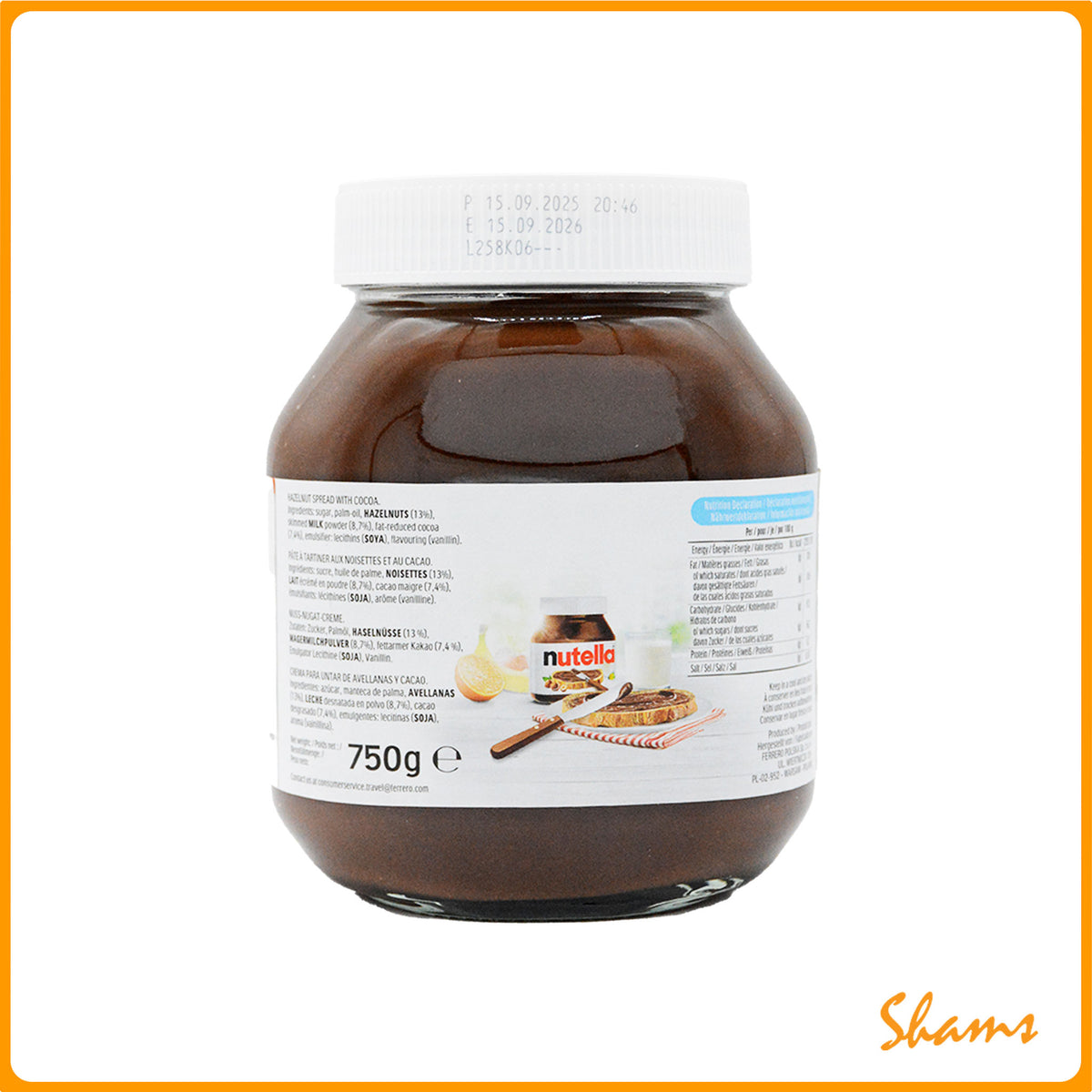 Ferrero Nutella Cocoa Spread 750g