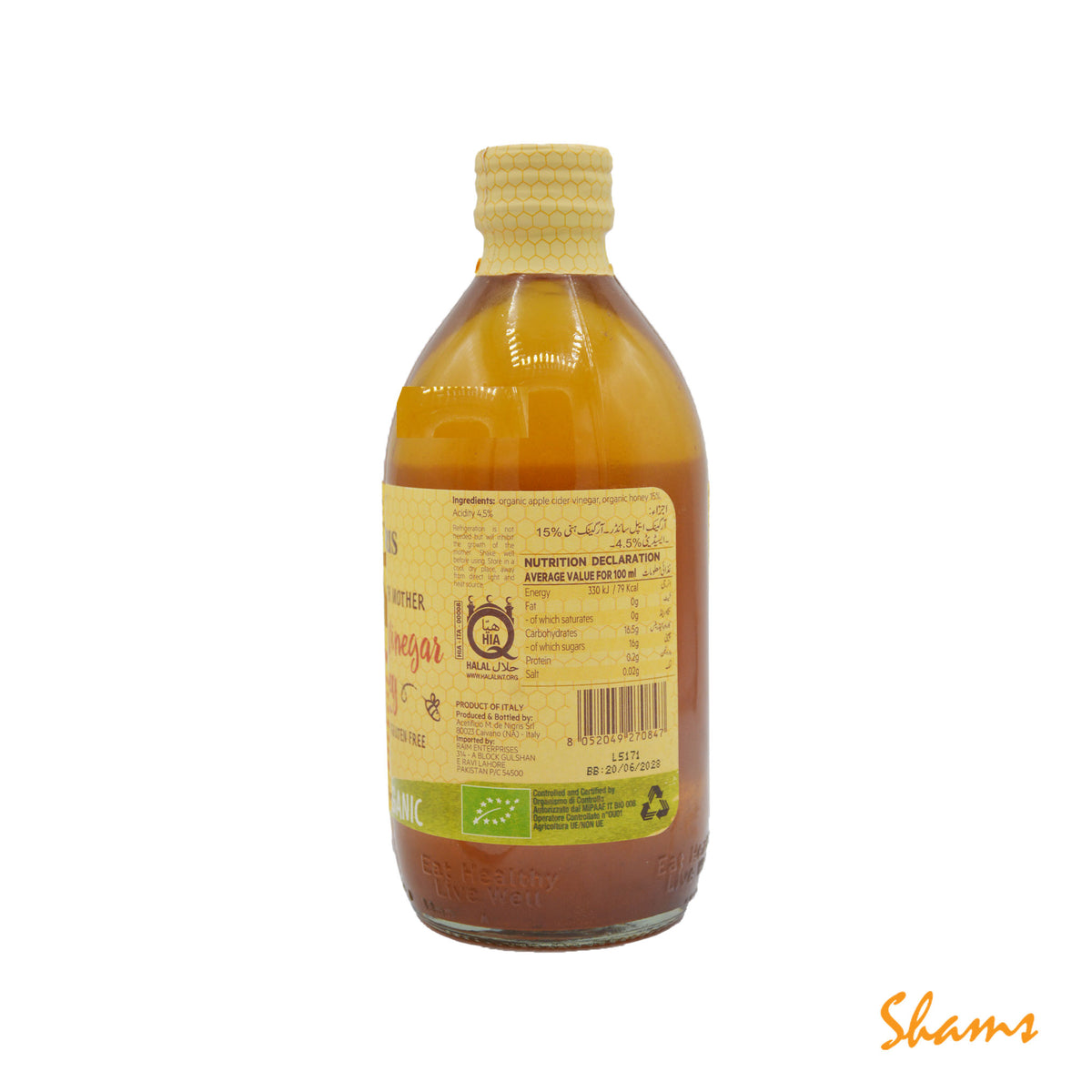 De Nigris Apple Cidar Vinegar With Honey 500ml