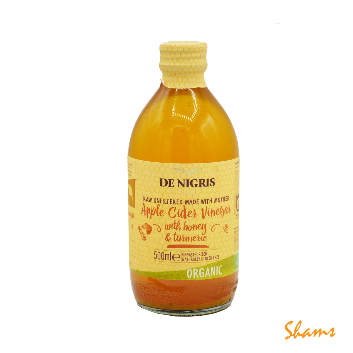 De Nigris Apple Cidar Vinegar With Honey & Turmeric 500ml