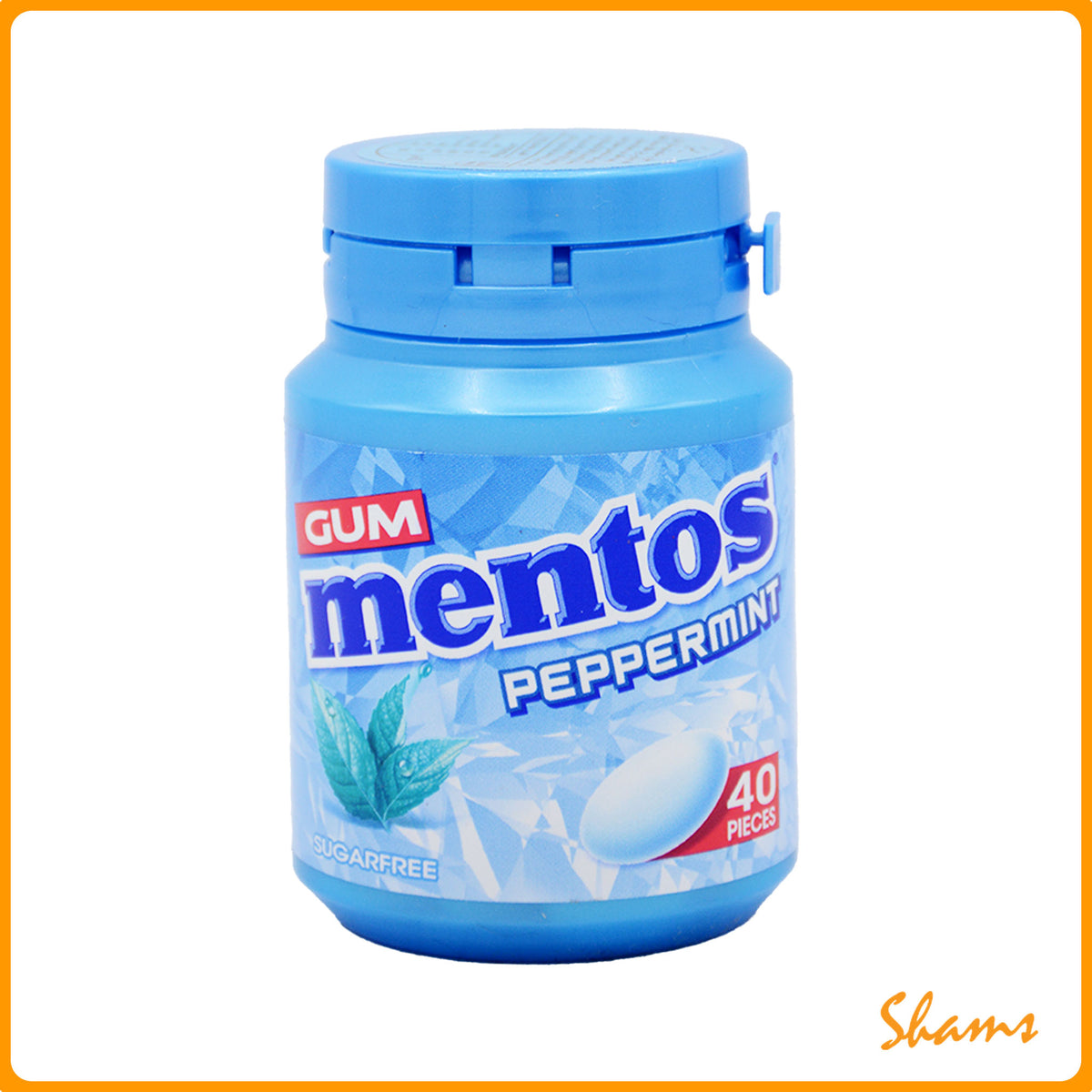 Mentos Sugarfree Peppermint 40p Gum 56g