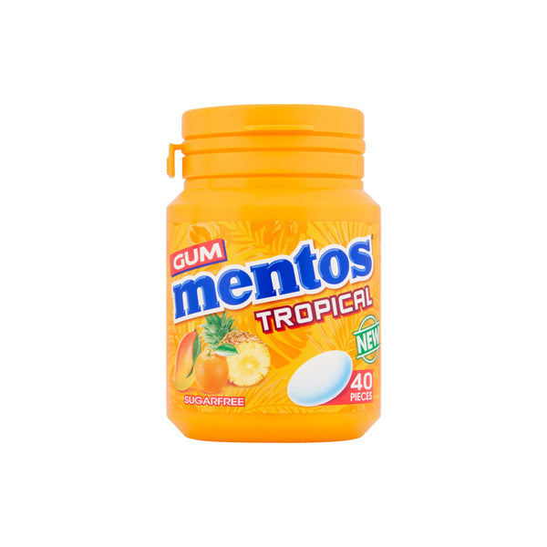 Mentos Tropical Sugar Free Gum 56g