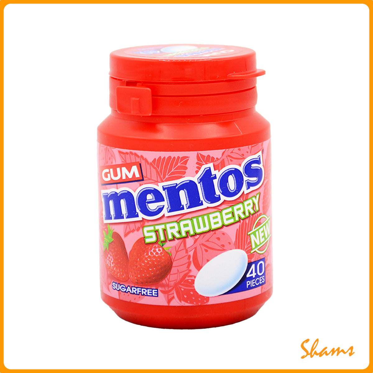 Mentos Strawberry Suger Free Gum 56g