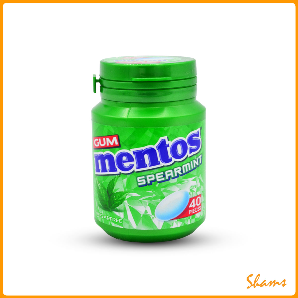 Mentos Sugerfree Spearmint 40p Gum 56g