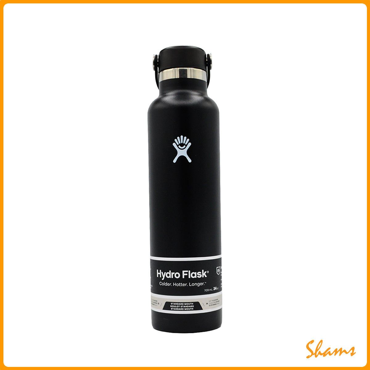 Hydro Flask 24 oz Standard Mouth W/Flex Cap Black