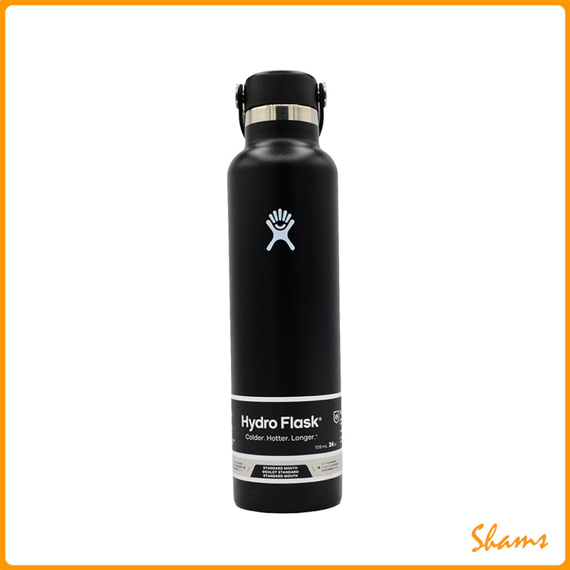 Hydro Flask 24 oz Standard Mouth W/Flex Cap Black