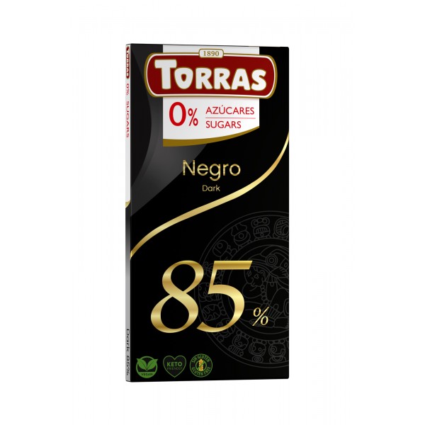 Torras Zero Sugar 85% Dark Bar 75g - Shams Shopping Centre Torras  