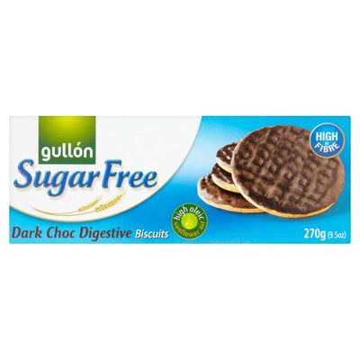 Gullon Sugar Free Dark Choc Digestive Biscuit 270gm - Shams Shopping Centre Gullon  