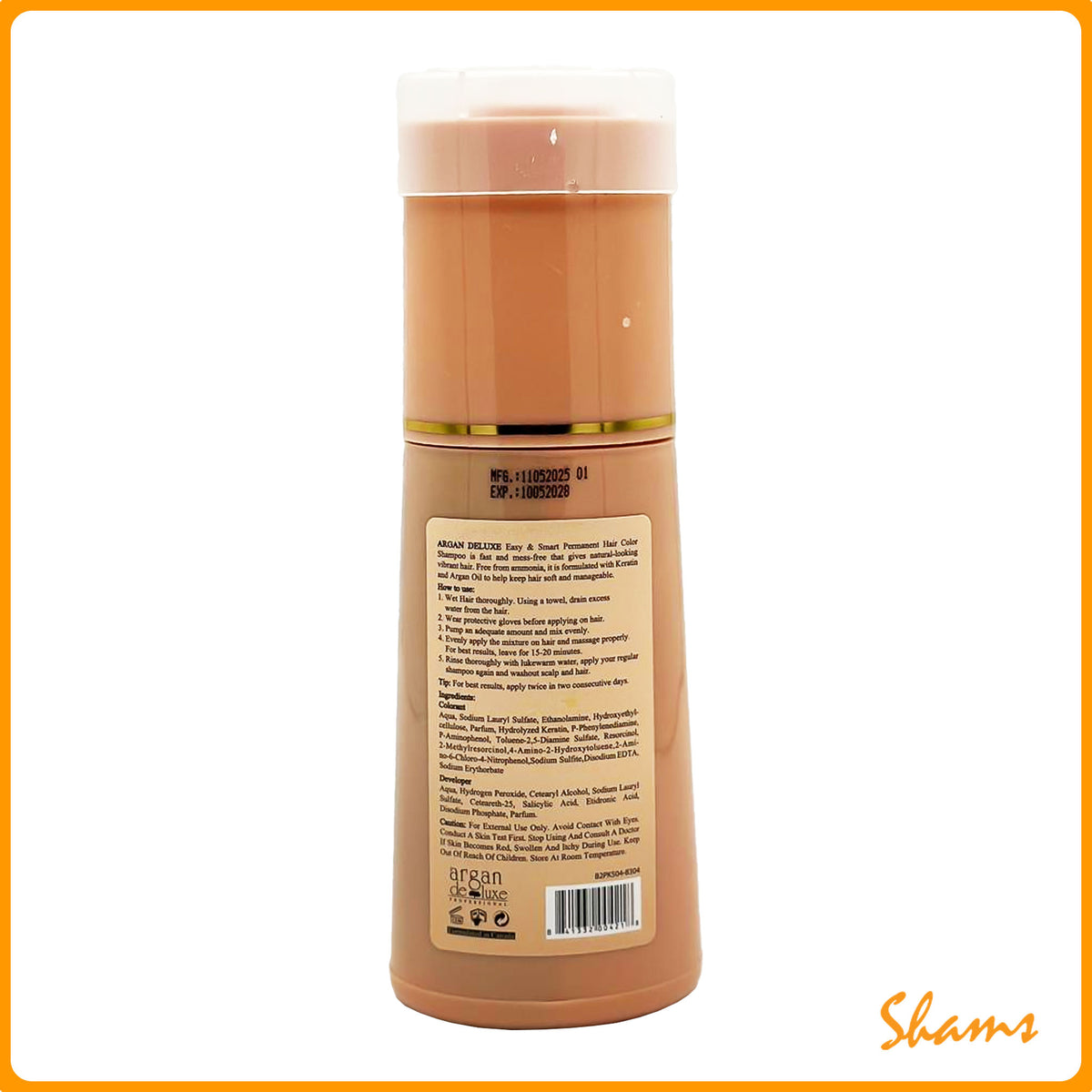 Argan De Luxe Keratin Easy & Smart Natural Brown Shampoo 200ml