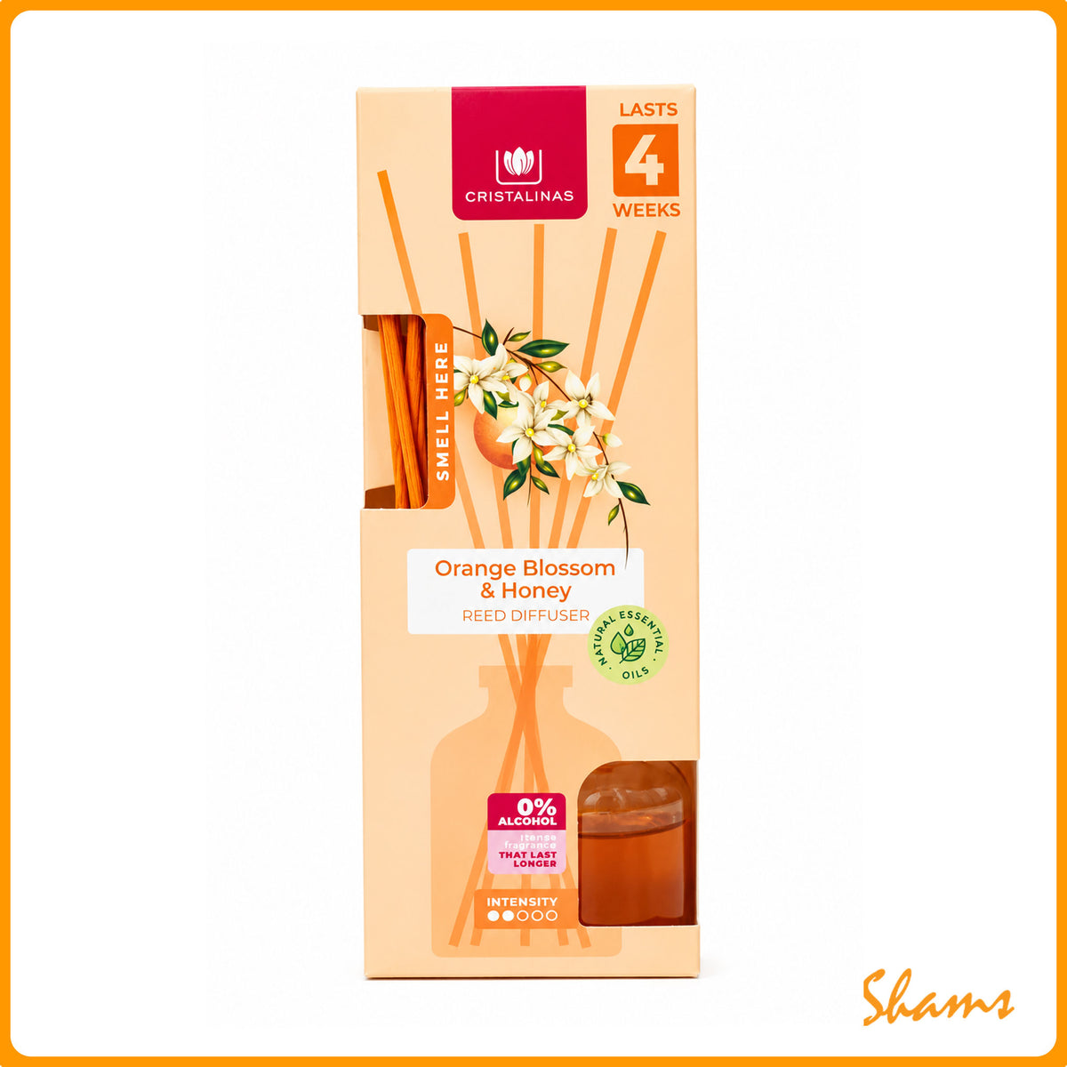 Cristalinas Orange Blossom & Honey Reed Diffuser Intensity 2