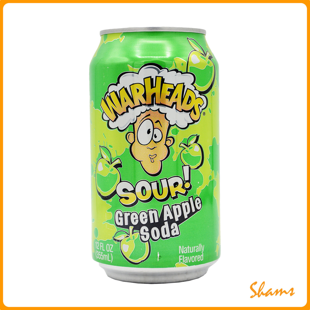 Warheads Sour Green Apple Soda 355ml