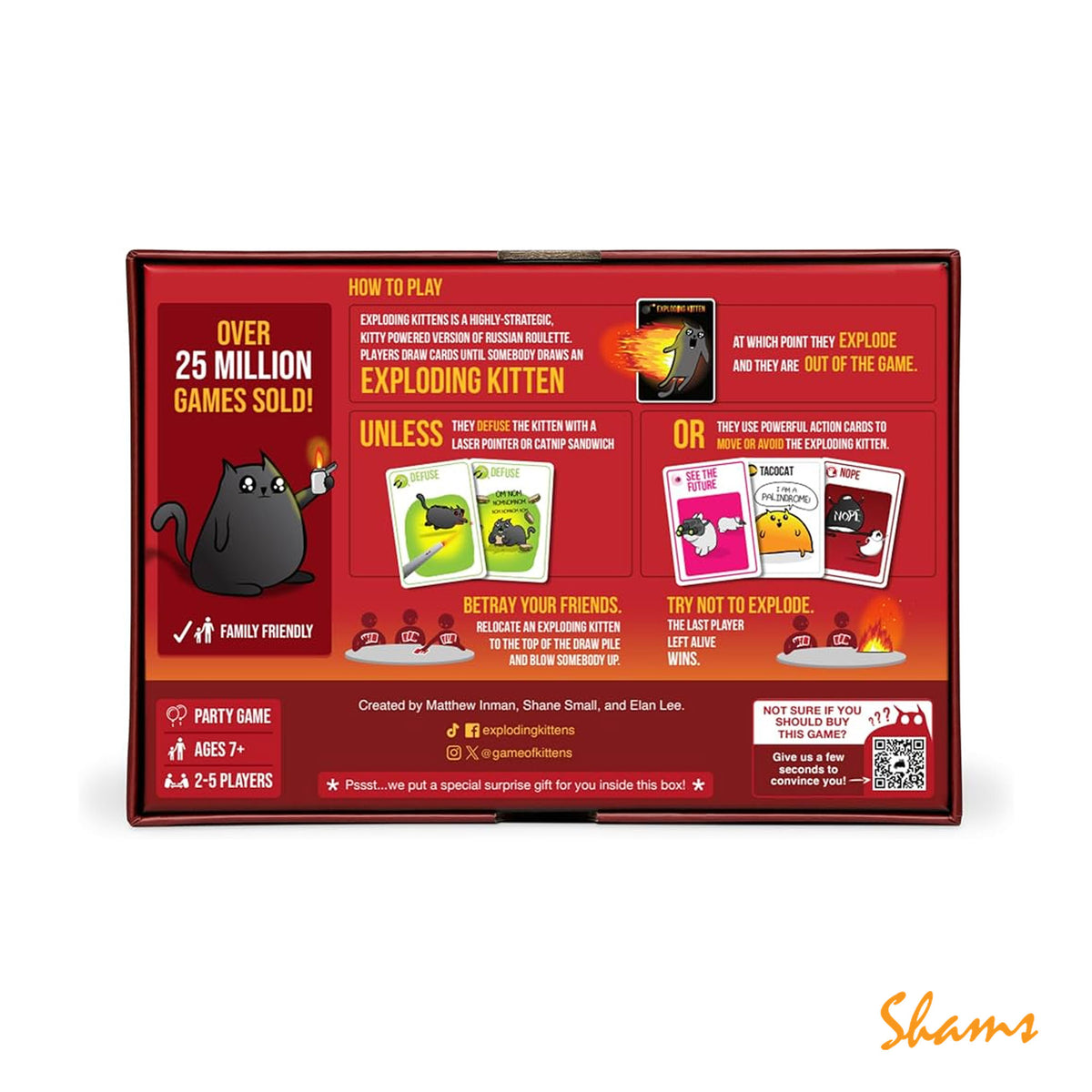 Exploding Kittens Pack Card Game 2-5