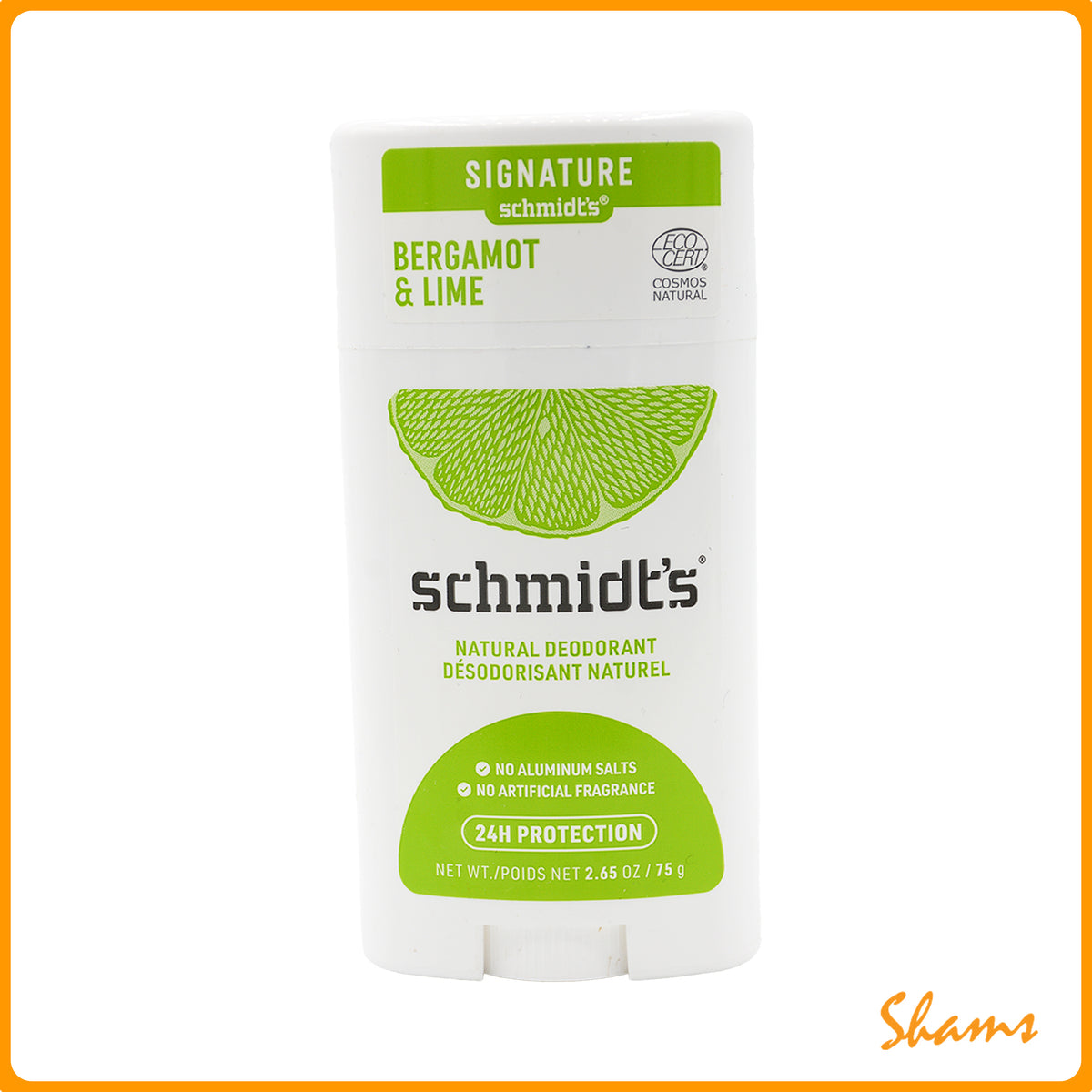Schmidt's Signature Bergamot & Lime Deo Stick 75g