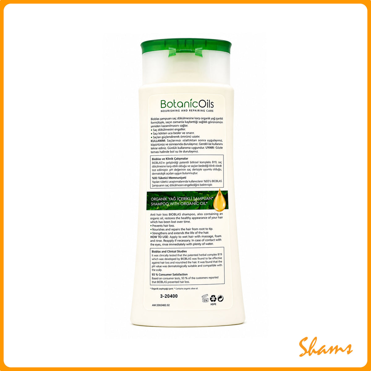 Bioblas Botanic Oils Olive Oil Shampoo 360ml