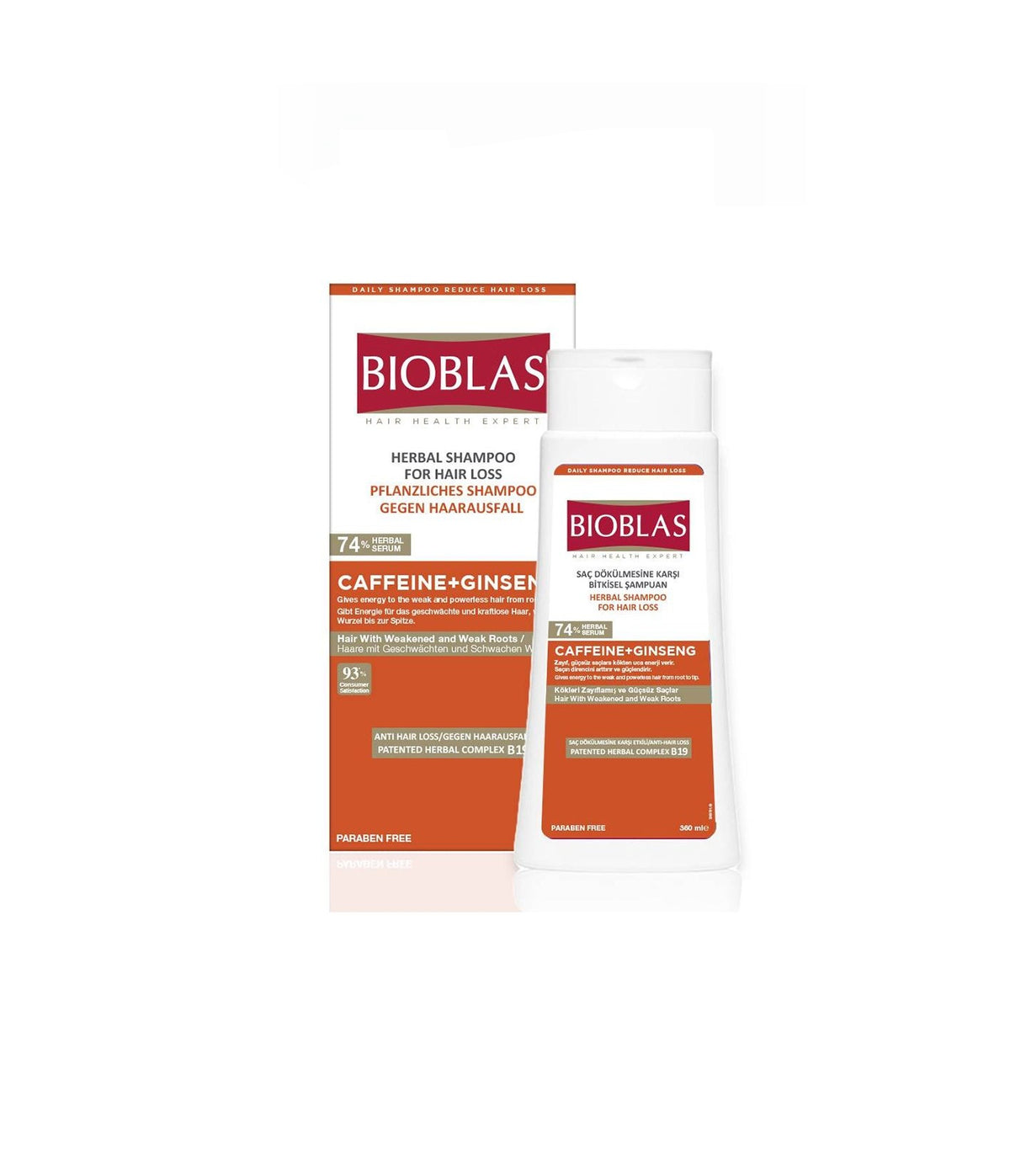 Bioblas Anti-Hair Loss Energy Shampoo (Caffeine + Ginseng) 360ml