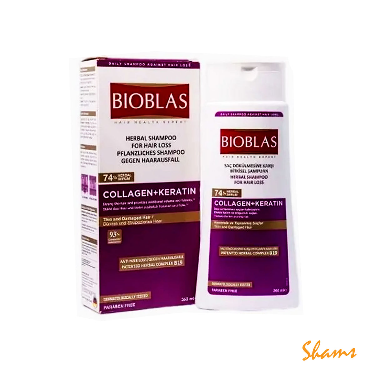 Bioblas Collagen + Kertain Herbal Shampoo 360ml