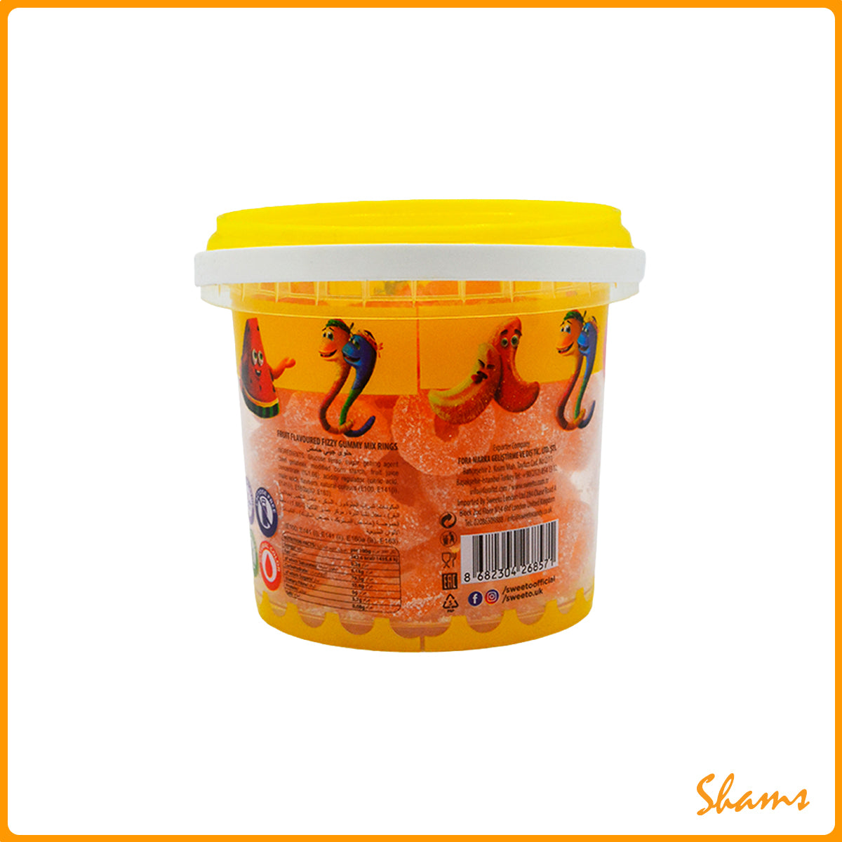 Sweeto Gummy Jelly Jar Fizzy Mix Rings 150gm