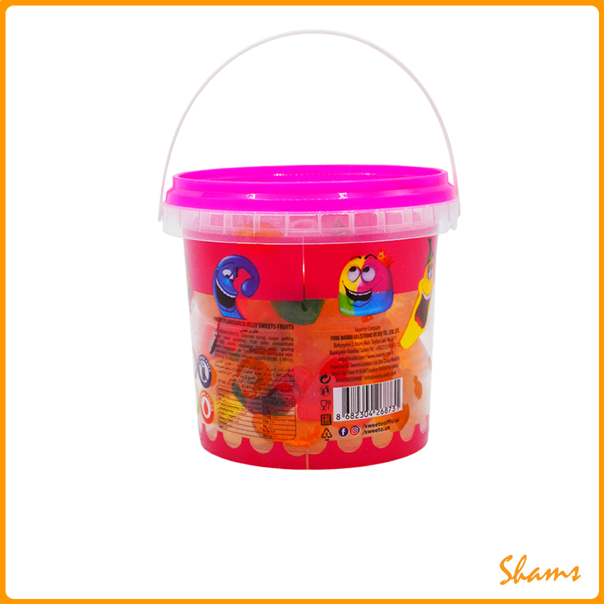Sweeto Gummy Jelly Jar Fizzy Sweets Fruits 150gm