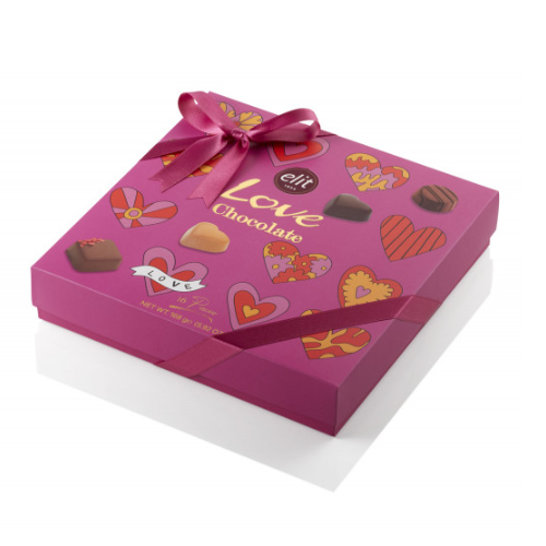 Elit Love Chocolate Box- Pink 168g - Shams Shopping Centre Elit  