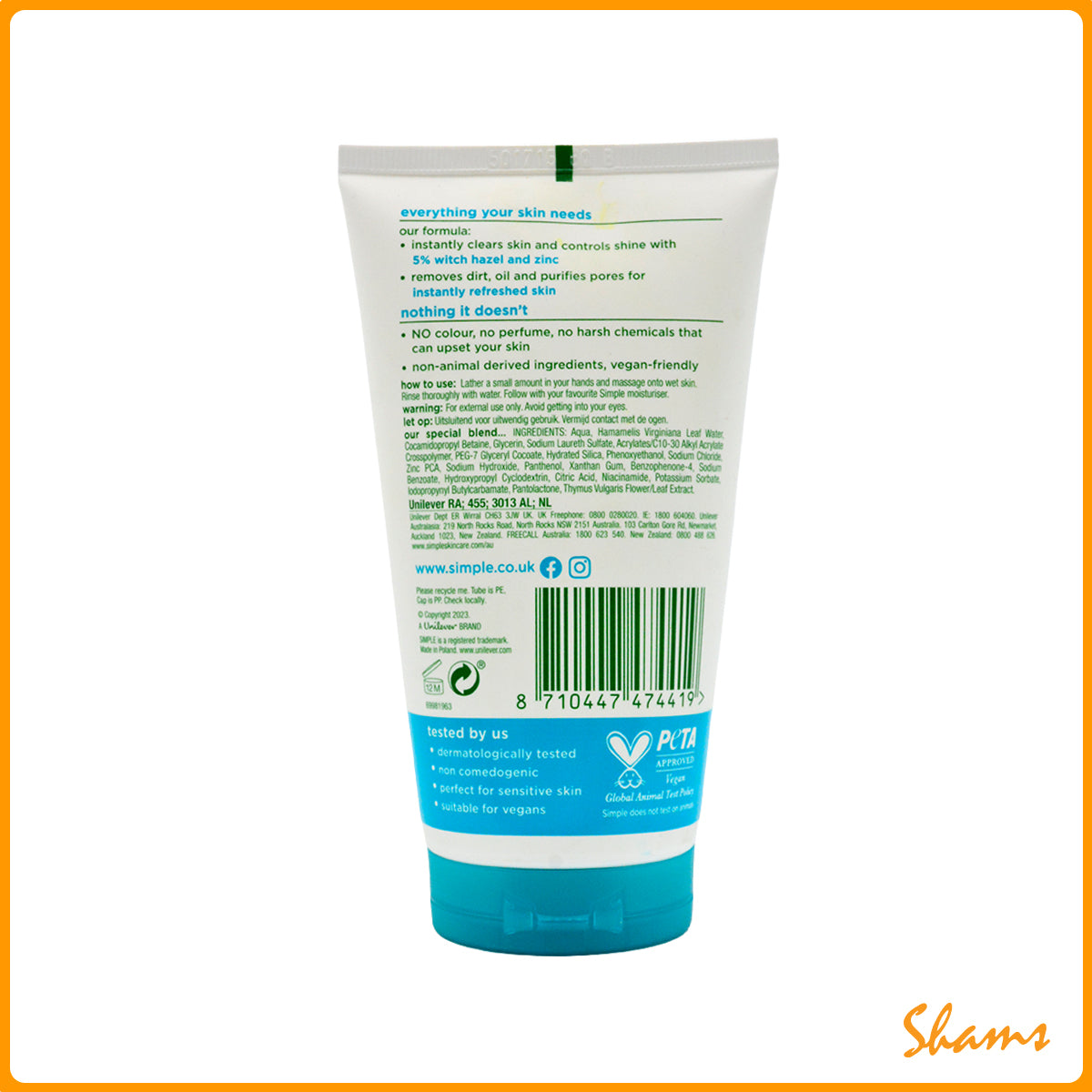 Simple Purifying Facial Wash 150 ml