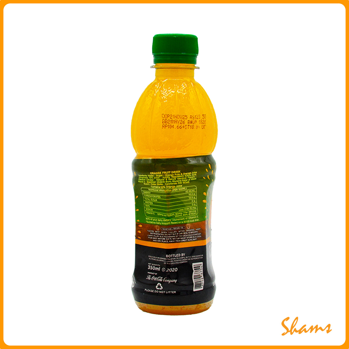 Cappy Pulpy Orange Bottle 350ml