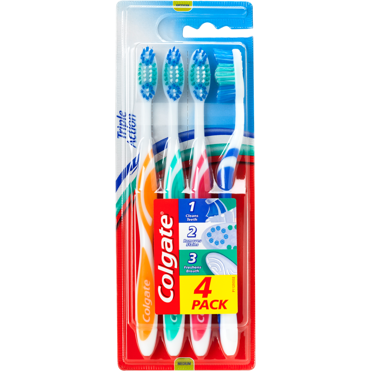 Colgate Triple Action Toothbrushes 4pcs - Shams Shopping Centre Colgate  