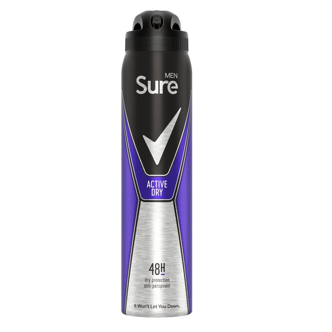 Sure Men Men Active Dry Deodorant Spray 150ml
