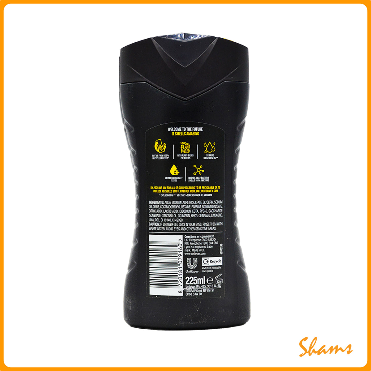 LYNX Africa Squeezed Mandarin Body Wash 225ml