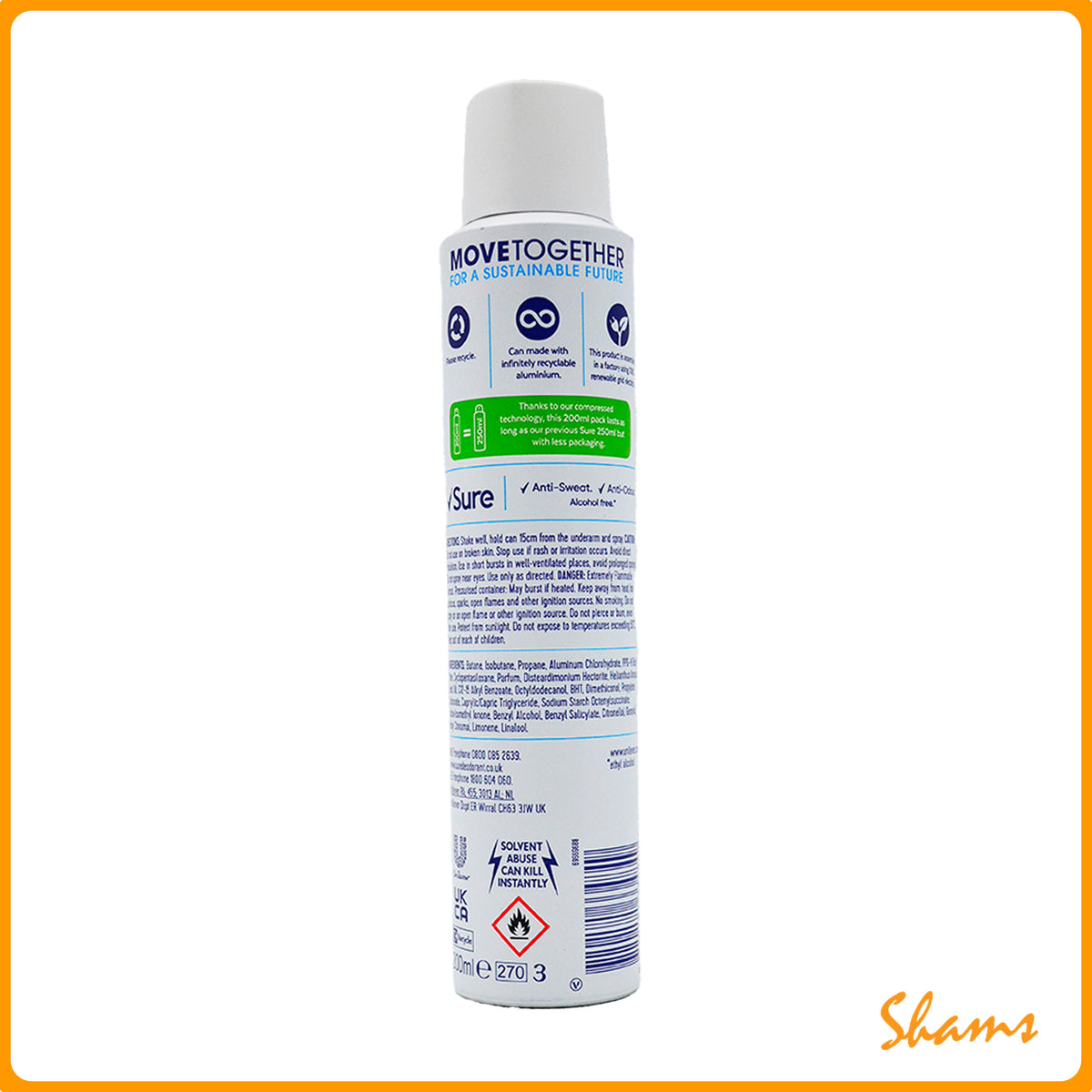Sure Cotton Dry Body Spray 200ml
