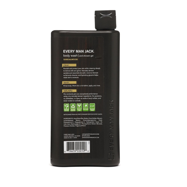Every Man Jack Body Wash Sandalwood 500ml