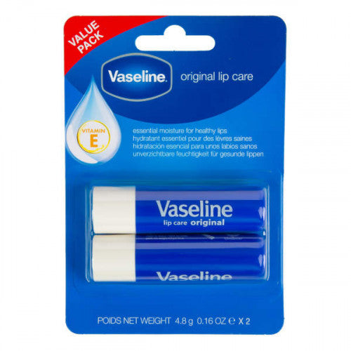 Vaseline Original Lips Lip Care Stick Twin Pck 4.8g - Shams Shopping Centre Vaseline  