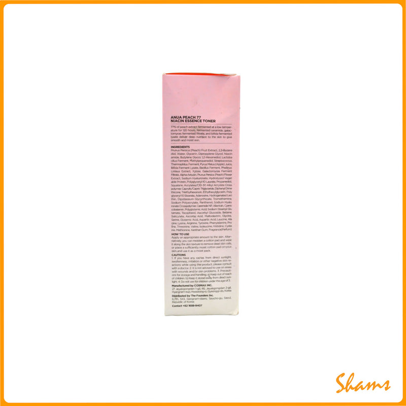 Anua Peach 77 Niacin Essence Toner 250ml