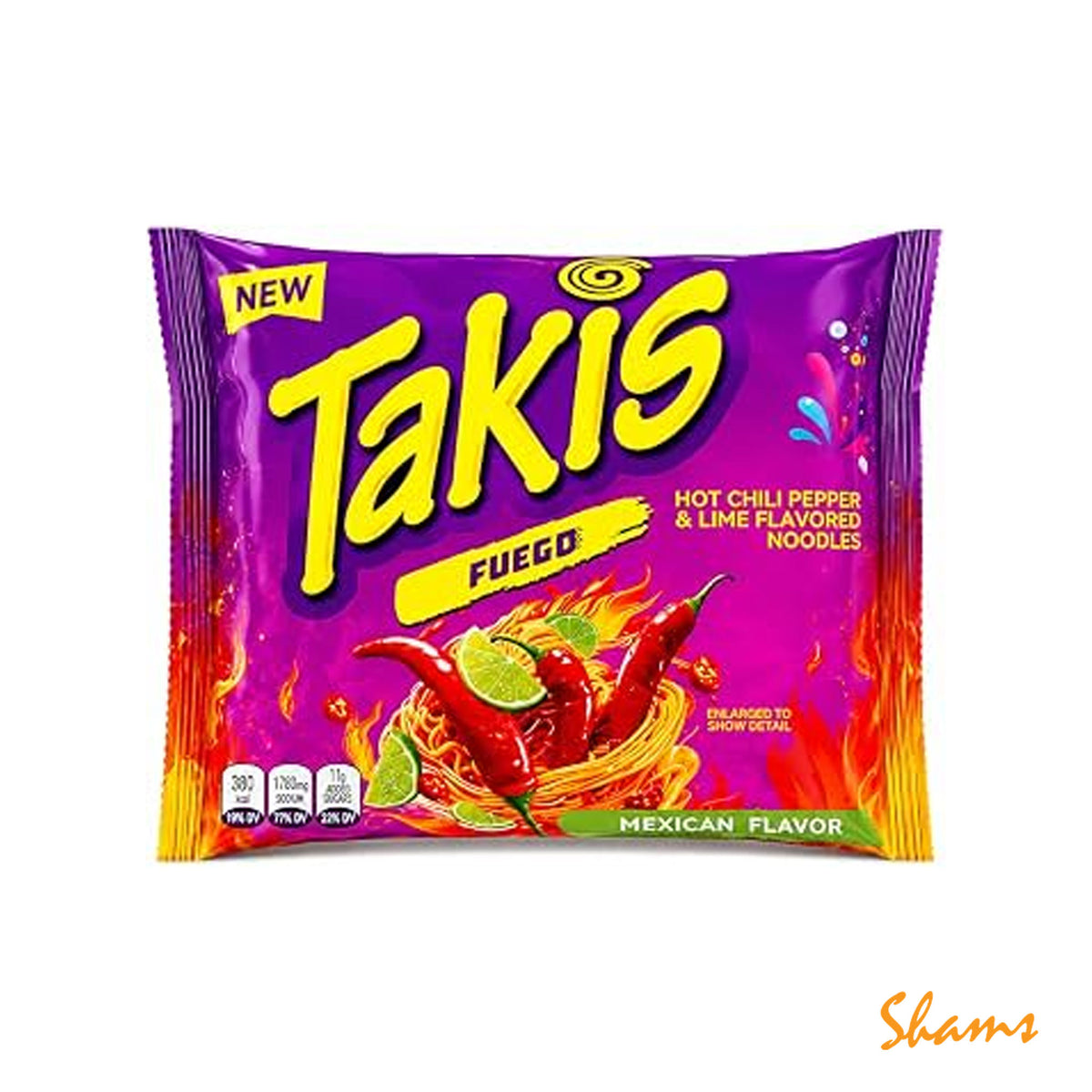 Takis Fuego Hot Chili Pepper & Lime Flavored Noodles 140g