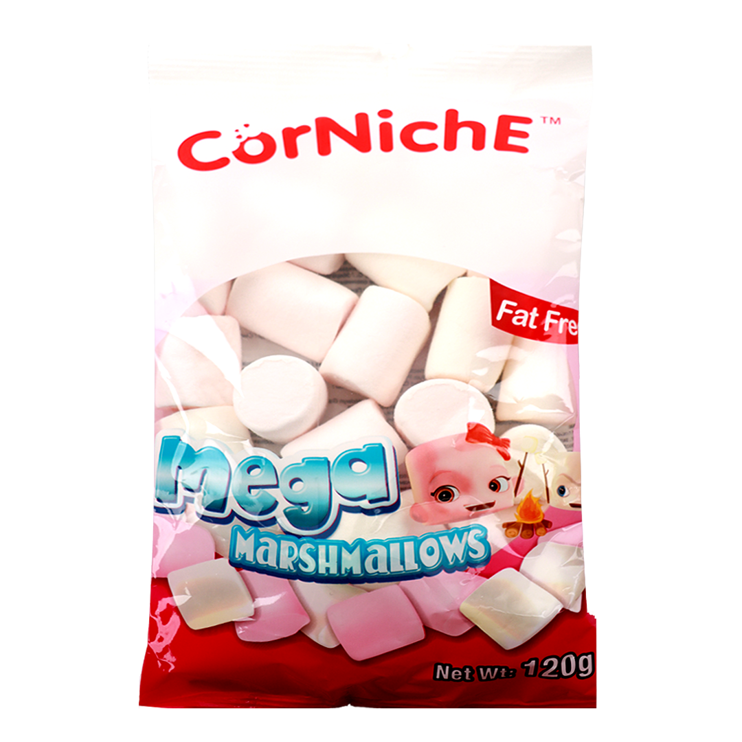 CorNiche Mega Fat Free Marshmallows 120g - Shams Shopping Centre CorNiche  