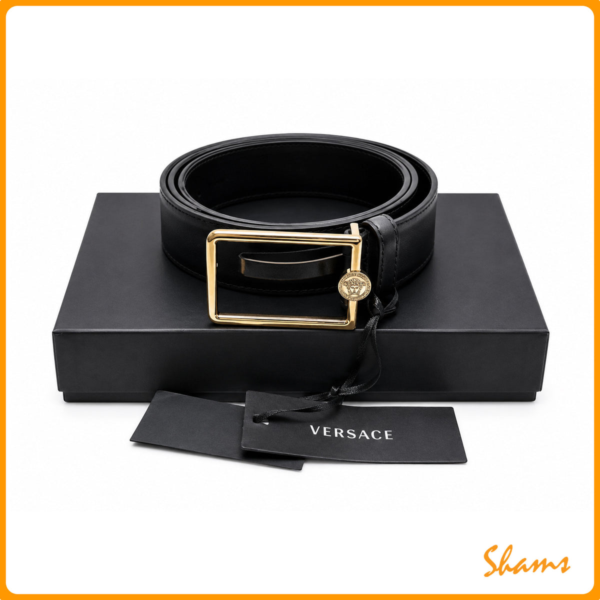 Versace Men Belt Gold Small Medusa (Y)