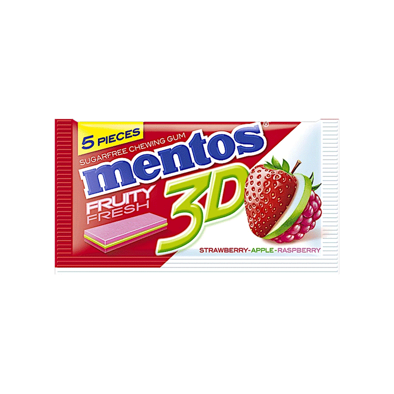 Mentos Fruity Fresh 3D Sugar Free Gums