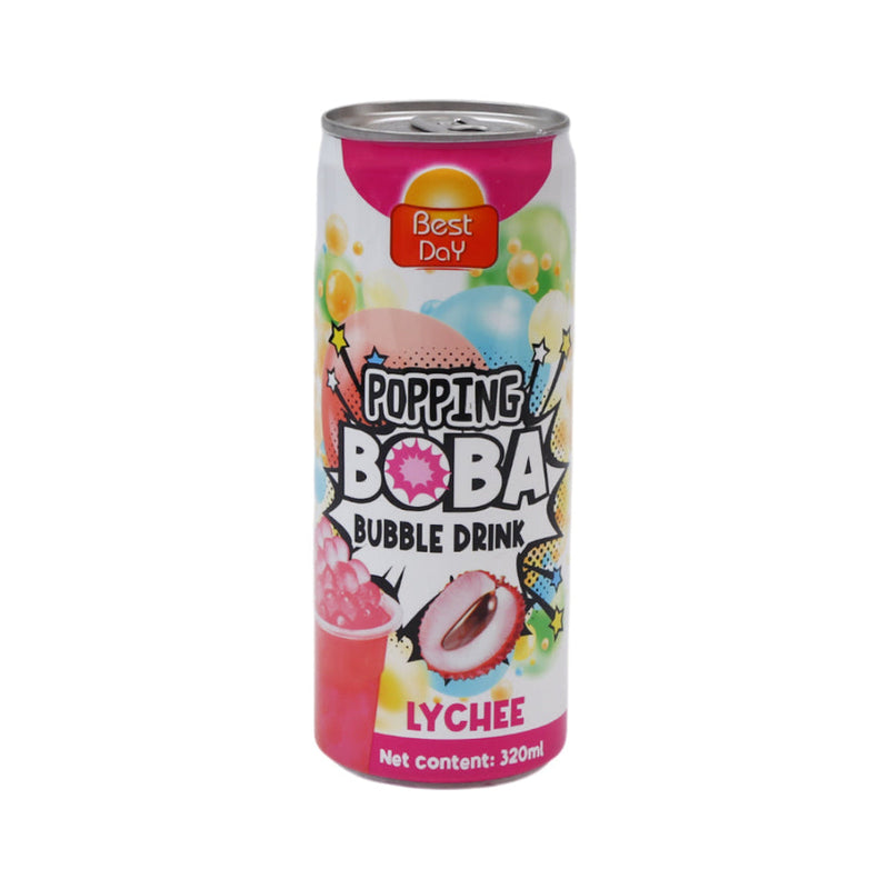 Best Day Popping Boba Lychee Bubble Drink 320ml