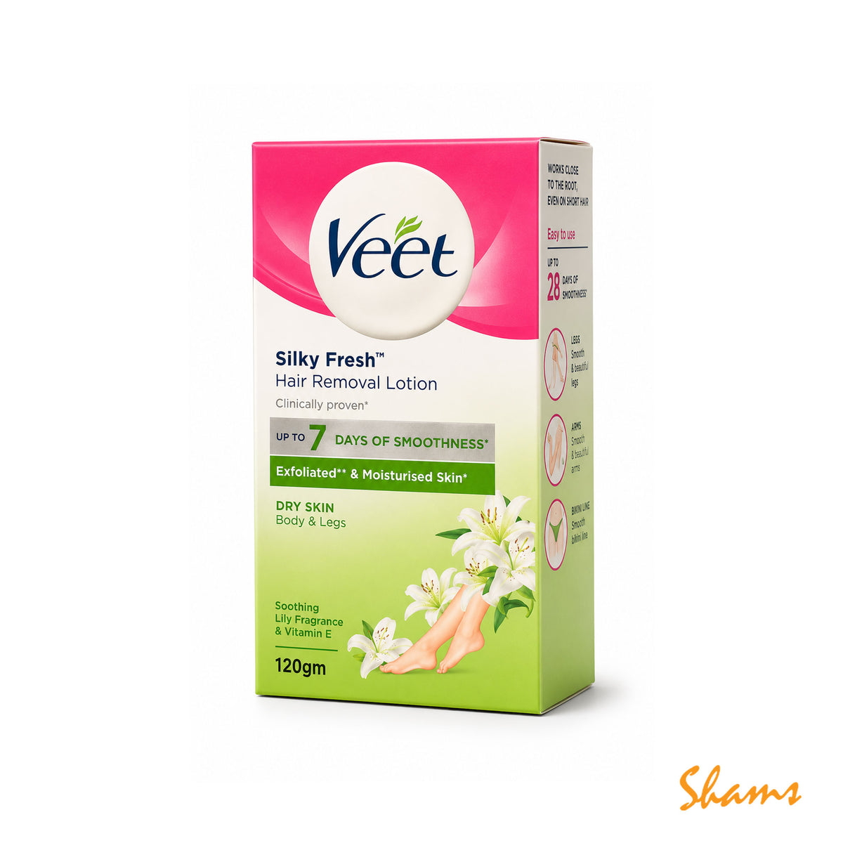 Veet Silky Fresh Hair Removal Lotion Dry Skin 120g