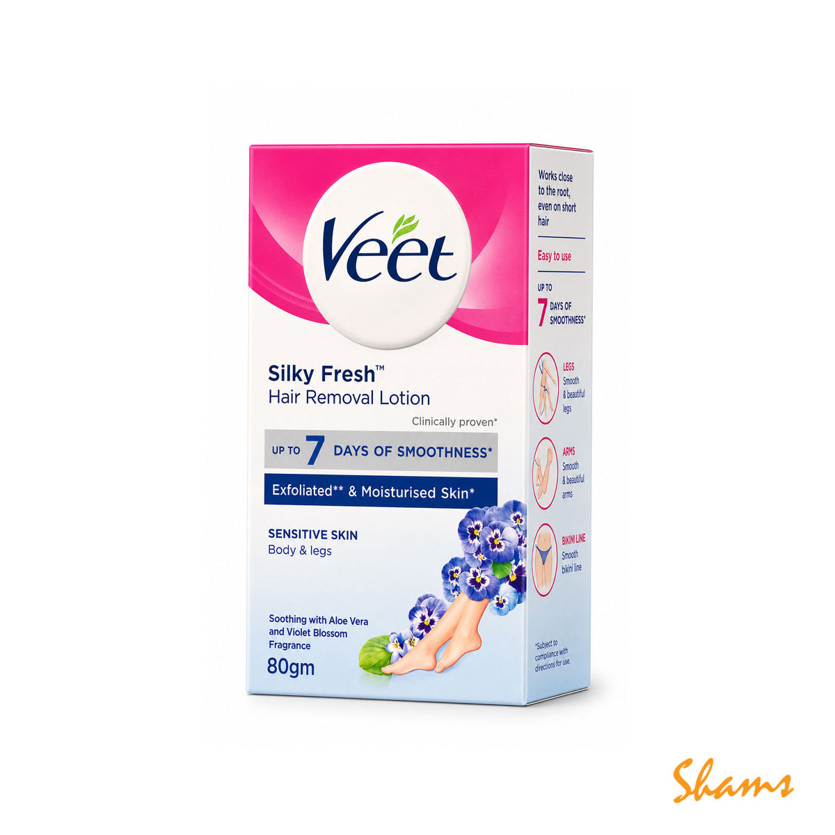 Veet Silky Fresh Hair Removal Lotion Sensitive Skin 80g