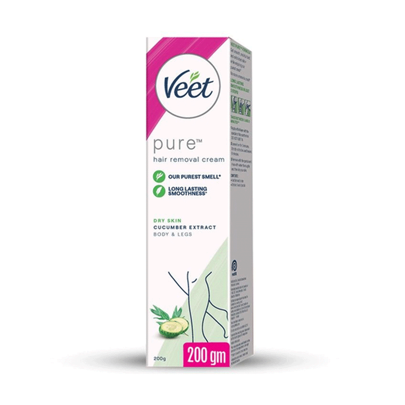 Veet Dry Skin Cucumber Extract Body & Legs Pure Hair Removel Cream 200g