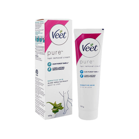 Veet Sensitive Skin Aloe Vera Extract Body & Legs Pure Hair Removel Cream 100g