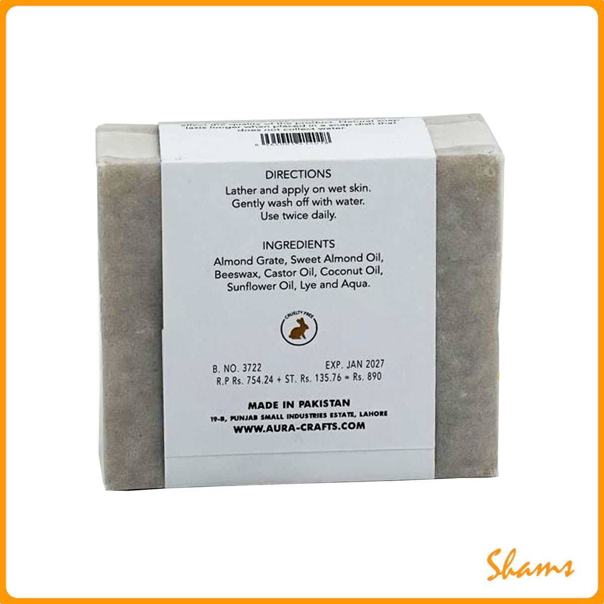 Aura Almond Scrub Soap 95g
