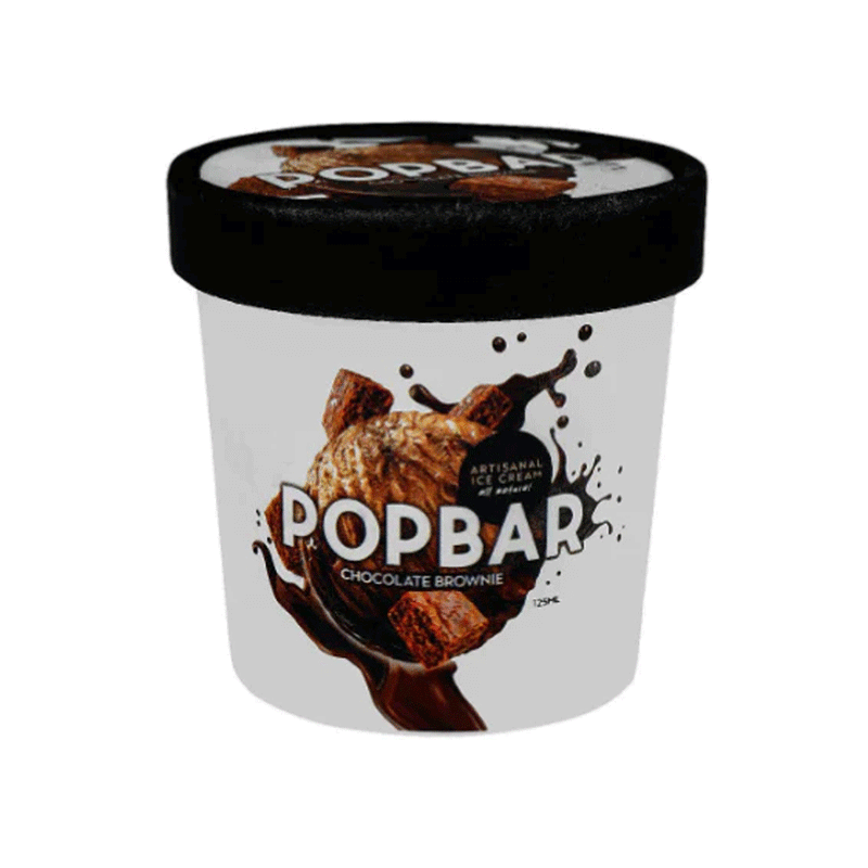 Pop bar Chocolate Brownie Ice Cream Cup 125ml