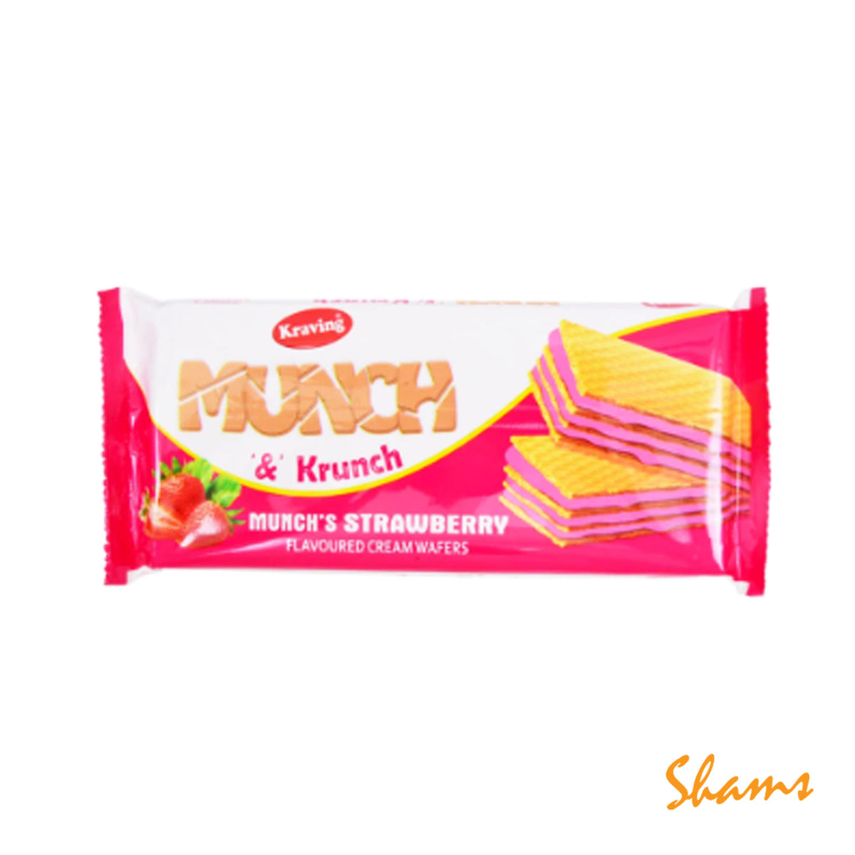 Kraving Munch & Krunch Strawberry Waffers 75g