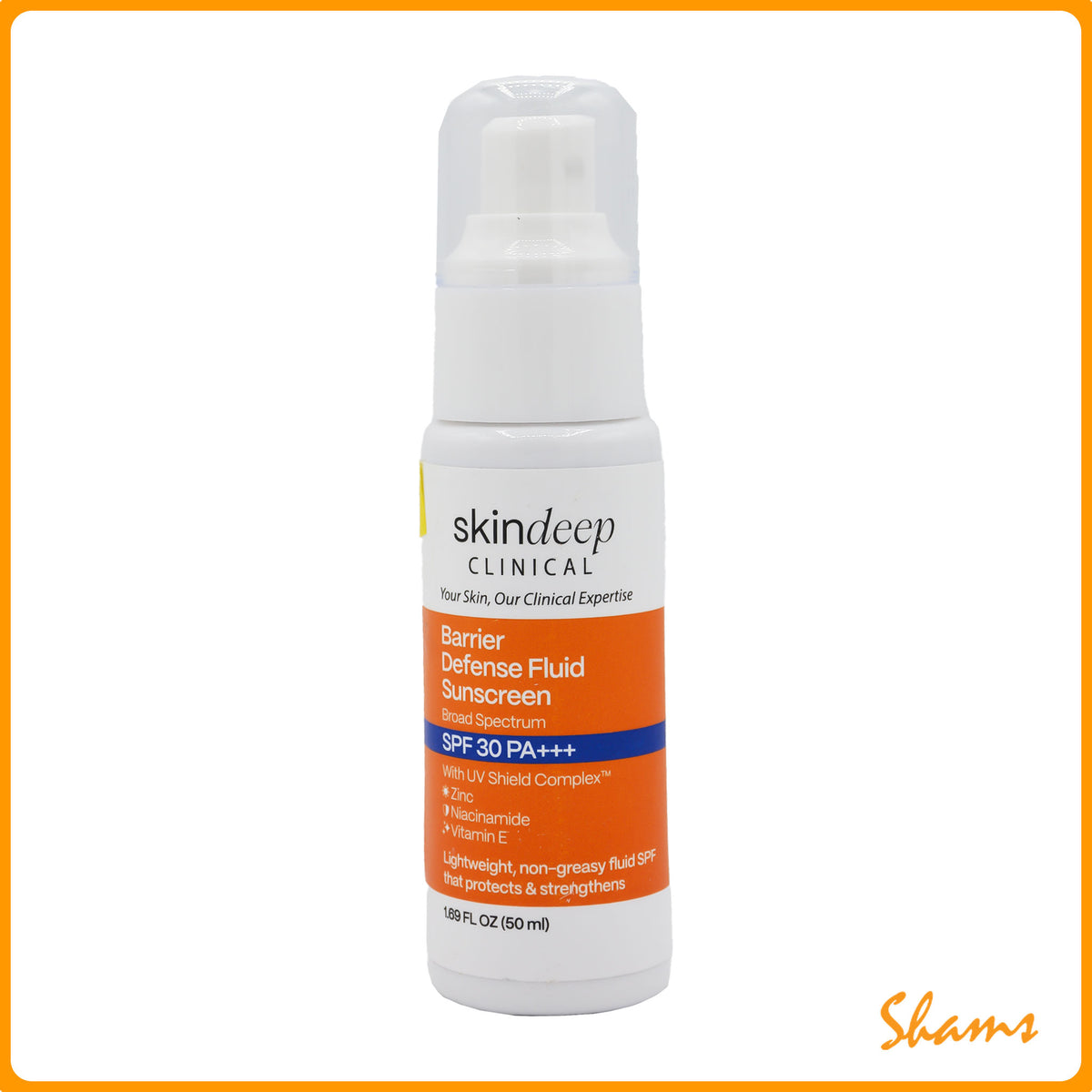Skindeep Clinical Barrier Defense Fluid Sunscreen SPF30 PA+++ 50ml