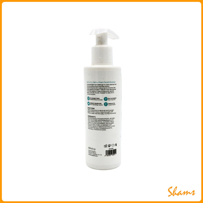 Skindeep Gel-to-Foam Facial Cleanser 200ml