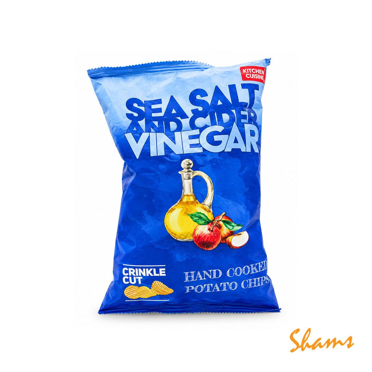 Kitchen Cuisine Sea Salt & Cidar Vinegar Hand Cooked Potato Chips 85g