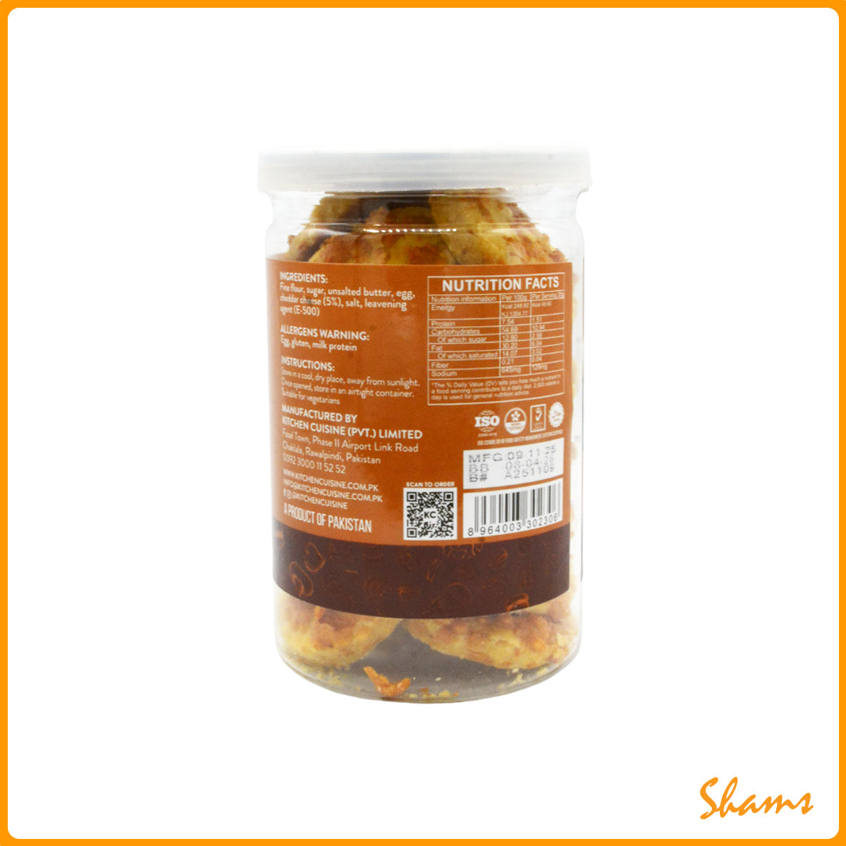 Kitchen Cuisine Cheese Biscuits Jar 180g